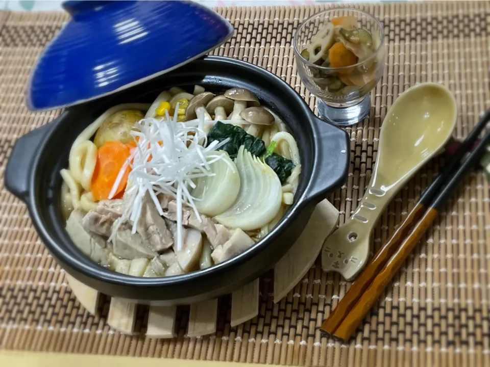 鍋焼きカレーうどん|チムニーさん