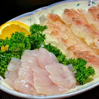 ヒラメのえんがわ＆昆布締め✨✨✨90センチの大ヒラメだよ。😁