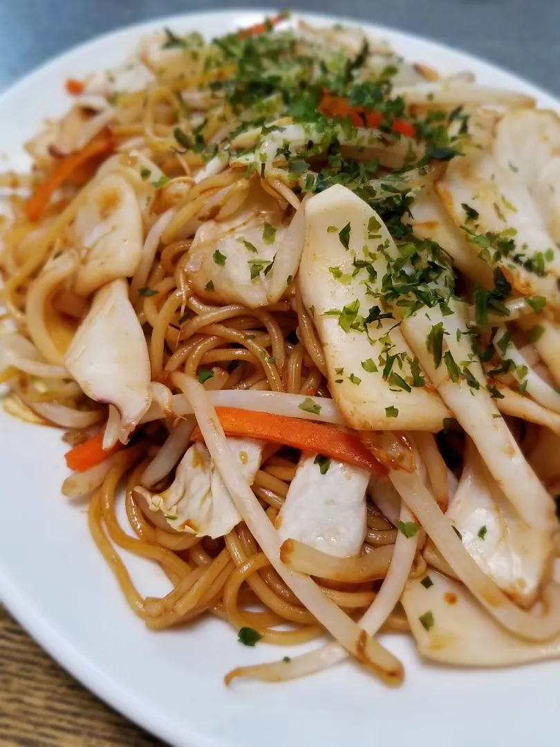 パパ作👨イカ焼きそば|ぱんだのままんさん