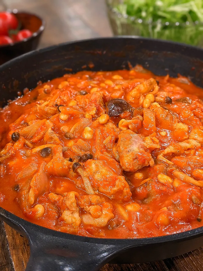 定期的に食べたくなる鶏のトマト煮込み🍅|ひだまりさん