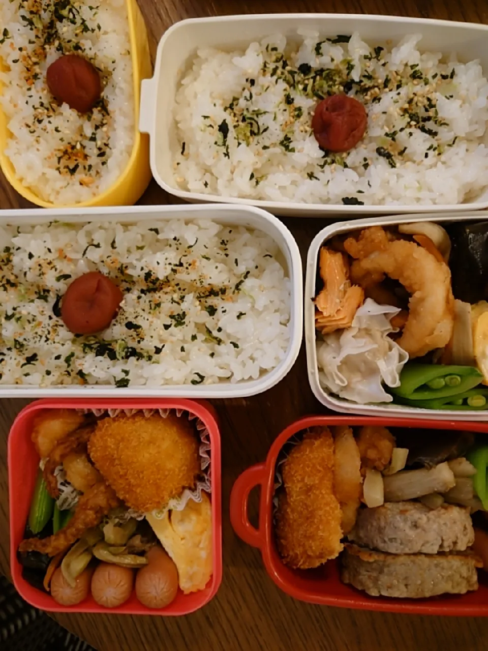 Snapdishの料理写真:親子3人分お弁当|Mayayaさん