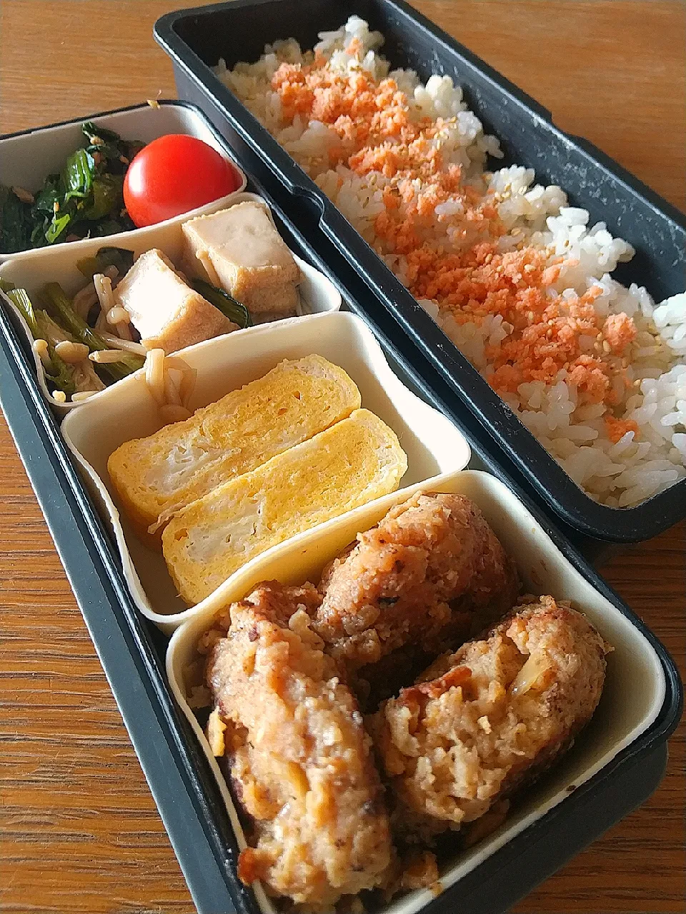 大豆ミートハンバーグ弁当|まきごろうさん