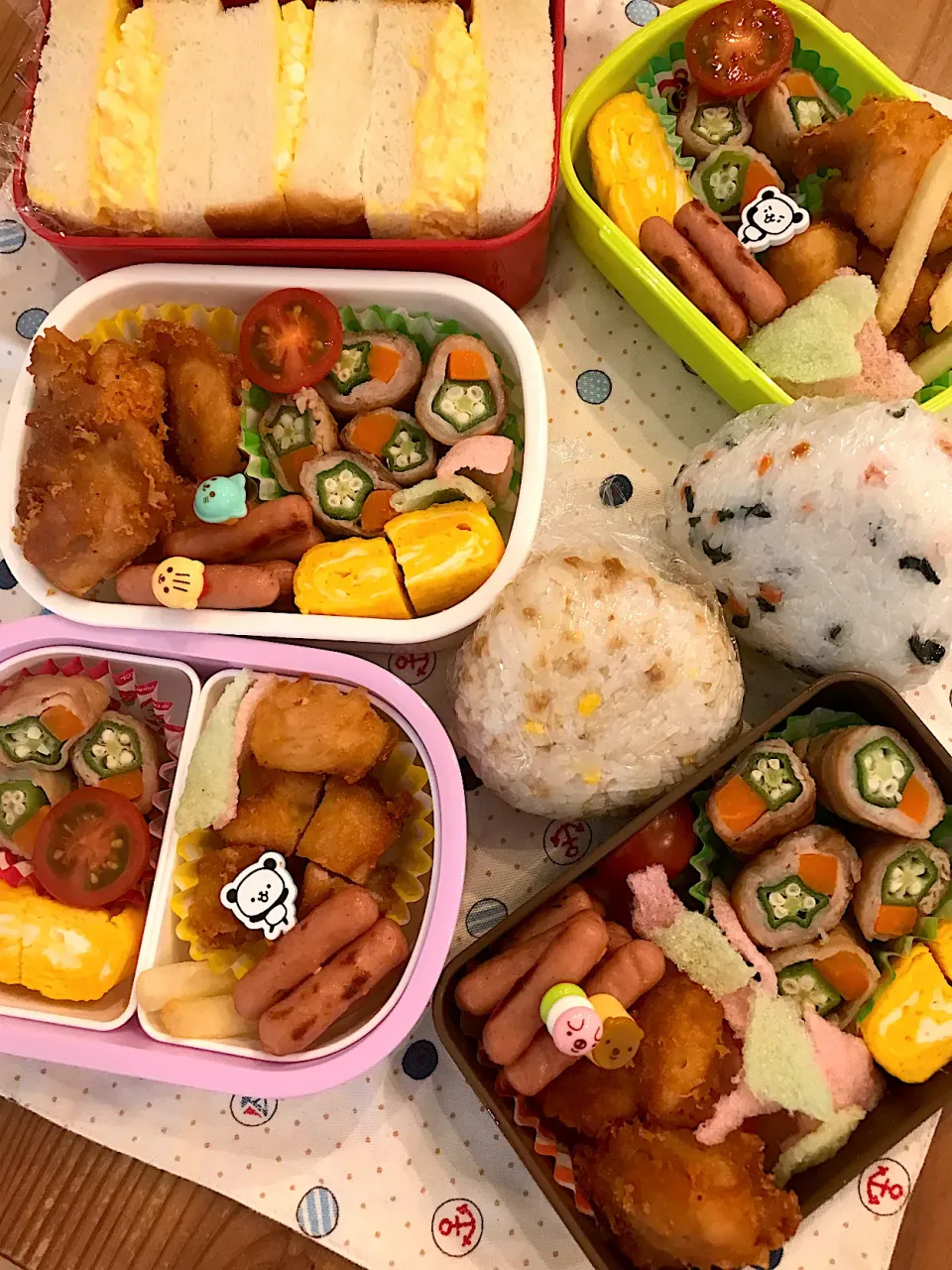 Snapdishの料理写真:2023.4.9 (火) 幼稚園親子遠足のお弁当|あっきーよさん