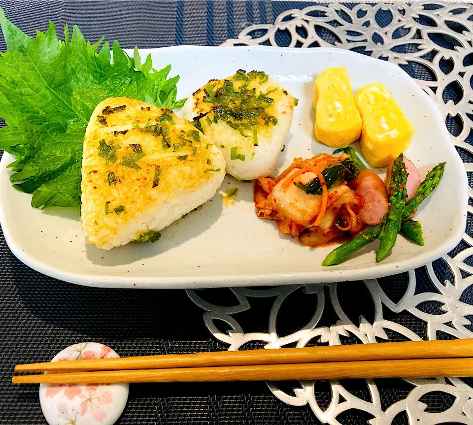 ねぎ味噌マヨの焼きおにぎり|ゆきえもんさん