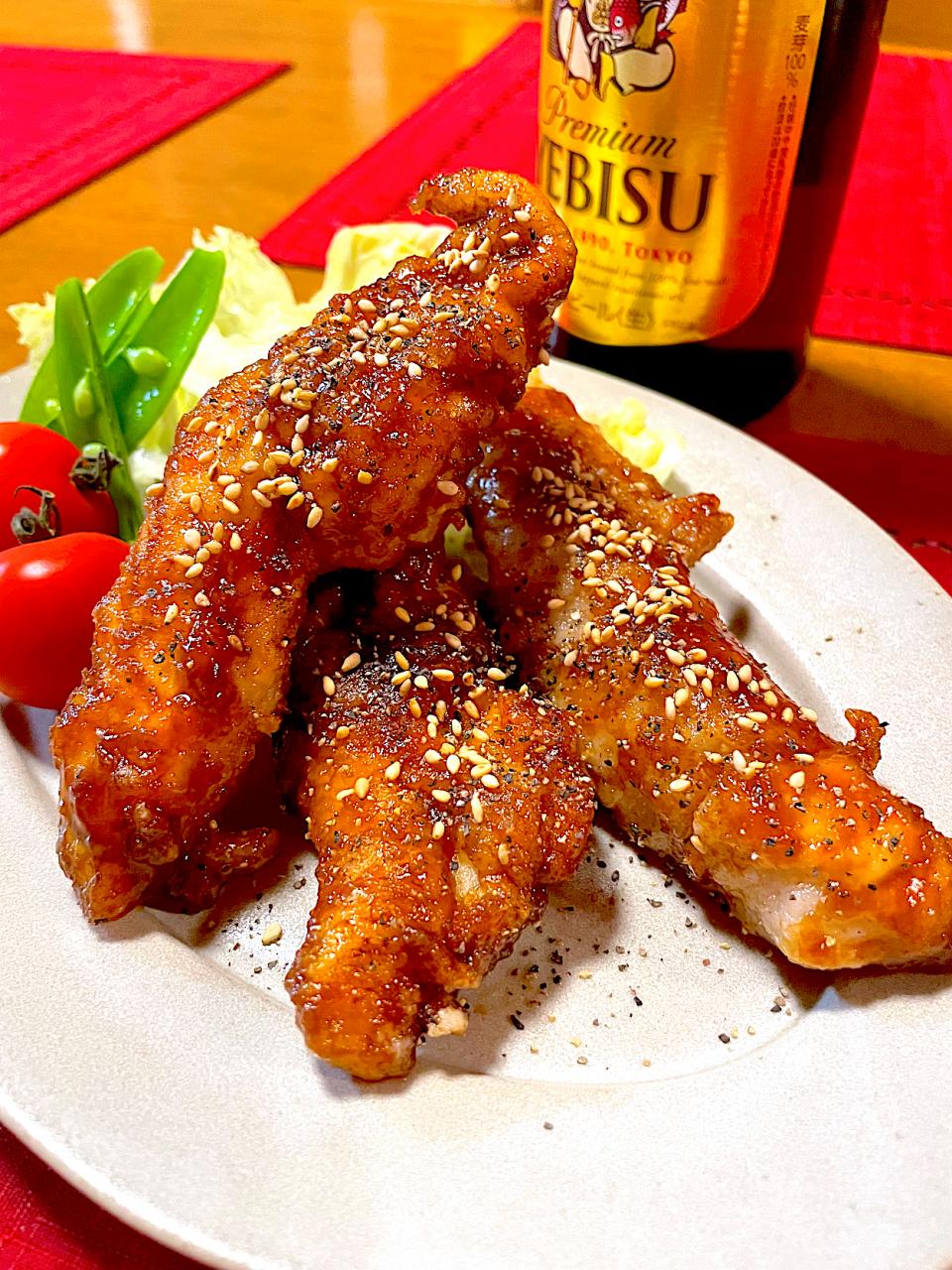 鶏ささみの照り焼き名古屋風🍀*゜