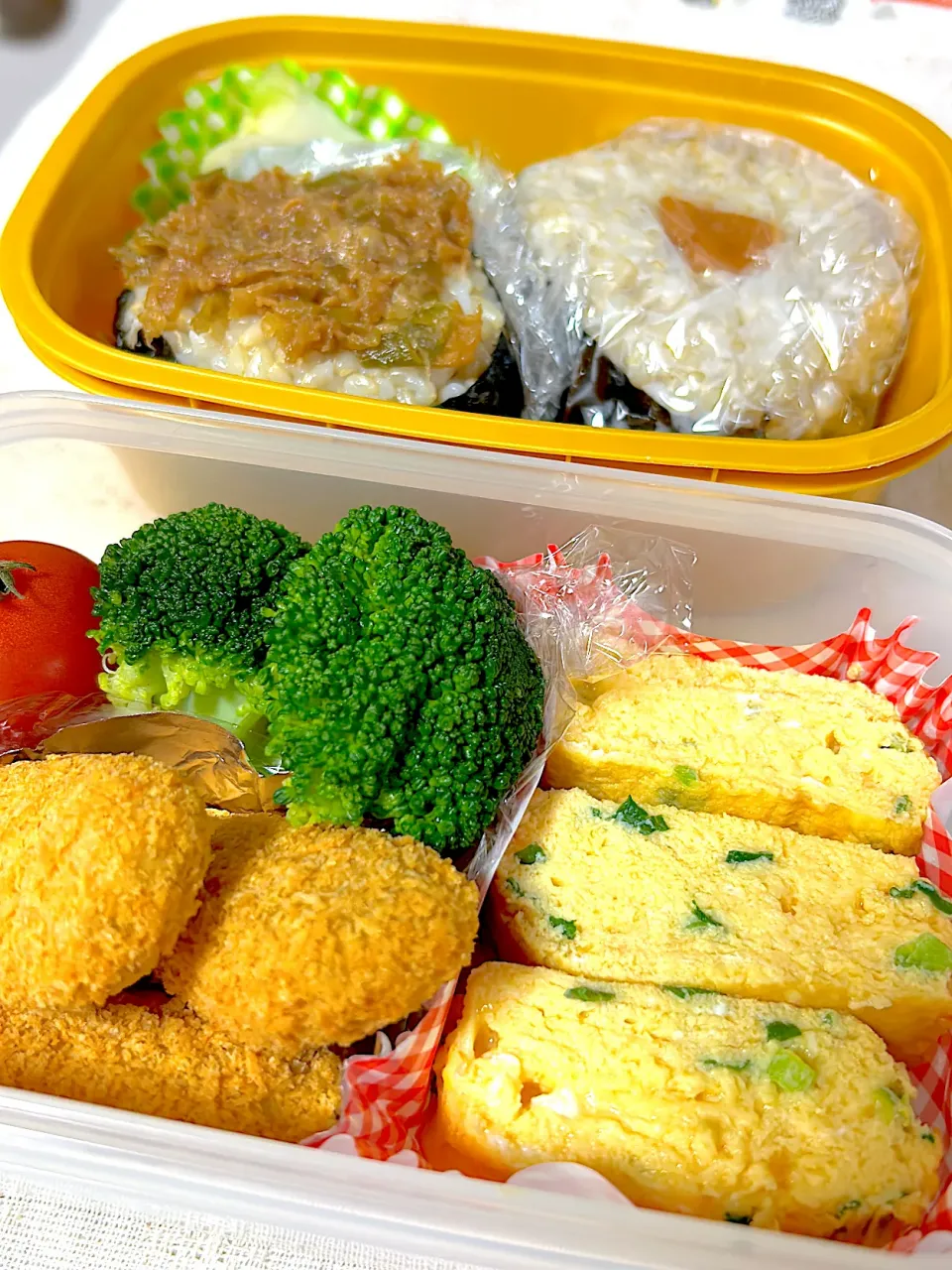 Snapdishの料理写真:旦那のお弁当👱‍♂️🍱🍙|yam＊さん