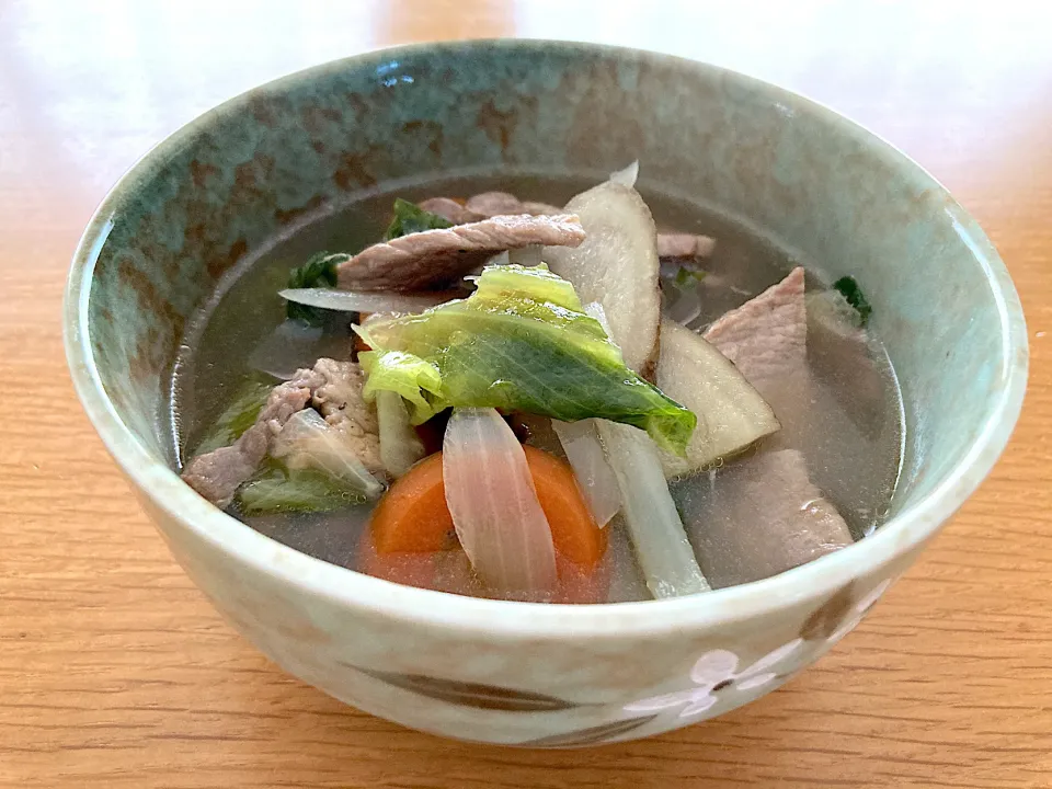 ＊余っていた炒めもの＋余っていた中華スープ＝めっちゃ美味しいスープ＊|＊抹茶＊さん