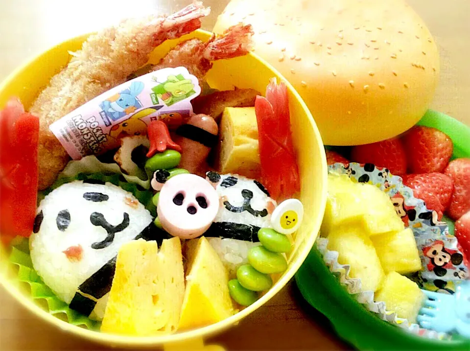 保育園の頃に作ったパンダキャラ弁🐼|Aさん