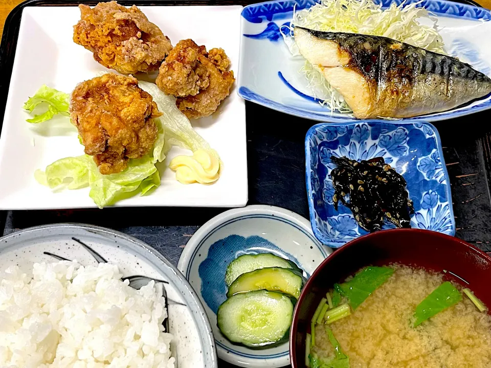 唐揚げ&焼きサバ定食|Noriyuki Saitoさん