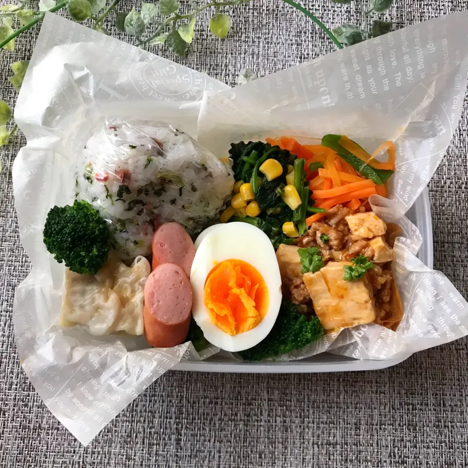 Snapdishの料理写真:昨日のお弁当～麻婆豆腐弁当|まなまな♡さん