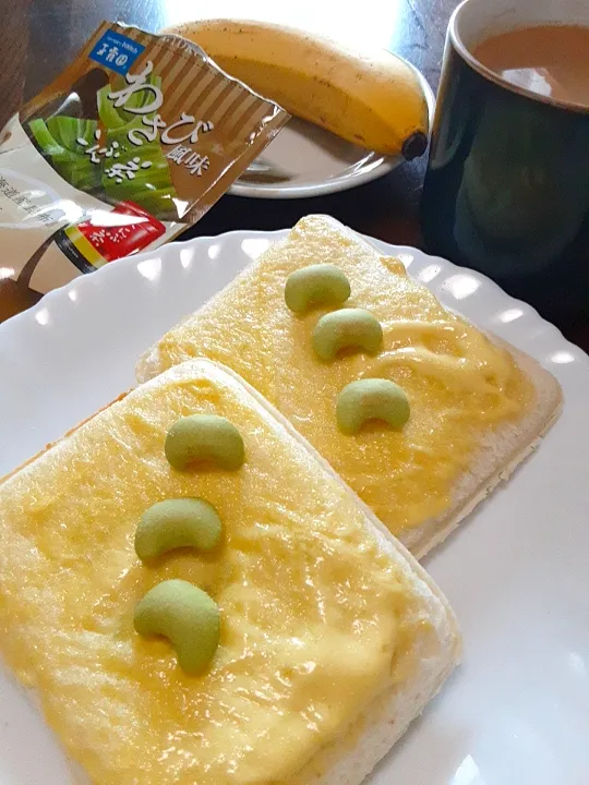 わさび風味こんぶ茶マヨネーズトースト|macchinaさん