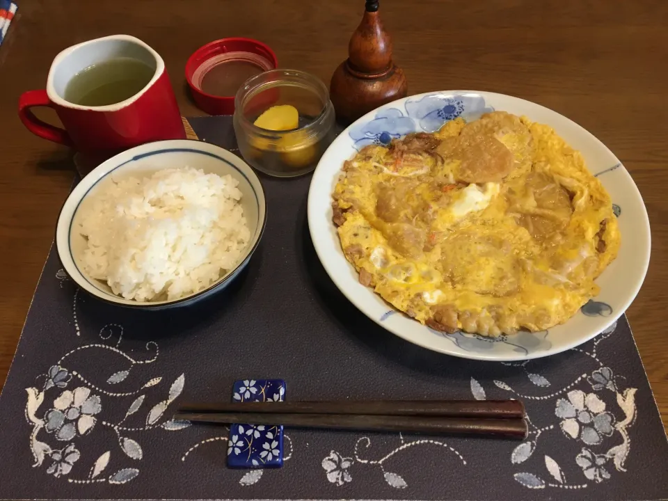 残りの天ぷらで作る卵とじ(朝ご飯)|enarinさん