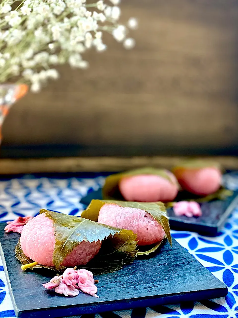 道明寺粉で作った桜餅🌸|けいこさん