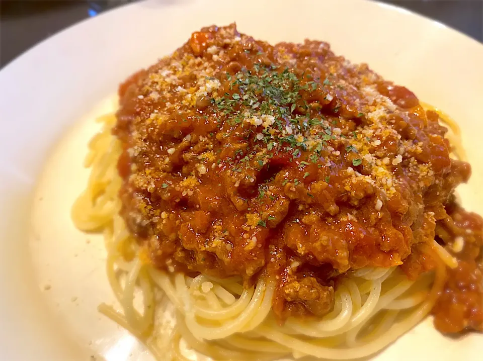 ミートソースパスタ|きむねえさん