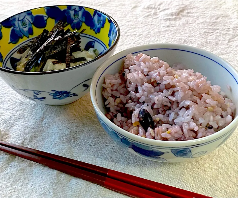 オクラとろろ雑穀ご飯で|かっちゃん杉さん