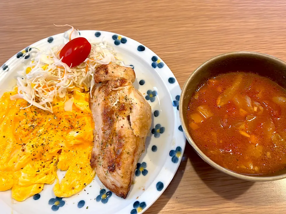 今日の朝食　タンパク質32g|kawausoさん