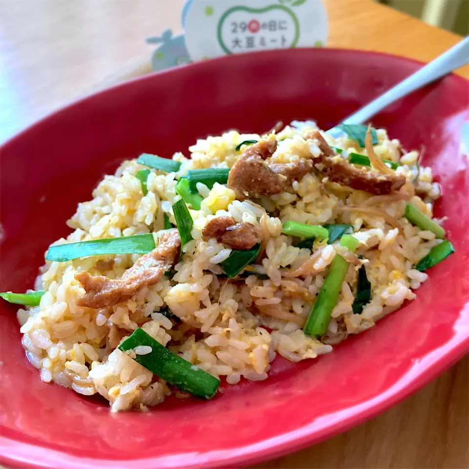 大豆のお肉のチャーハン|むぎこさん