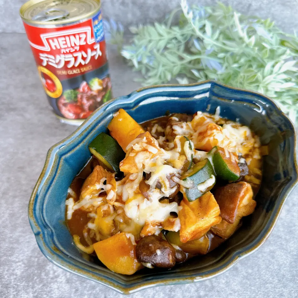 チキンとズッキーニのデミグラ煮込み|らぴすらずり(らぴ)さん