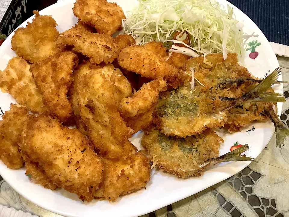 アジフライ🐟タイのフライ😋|アライさんさん