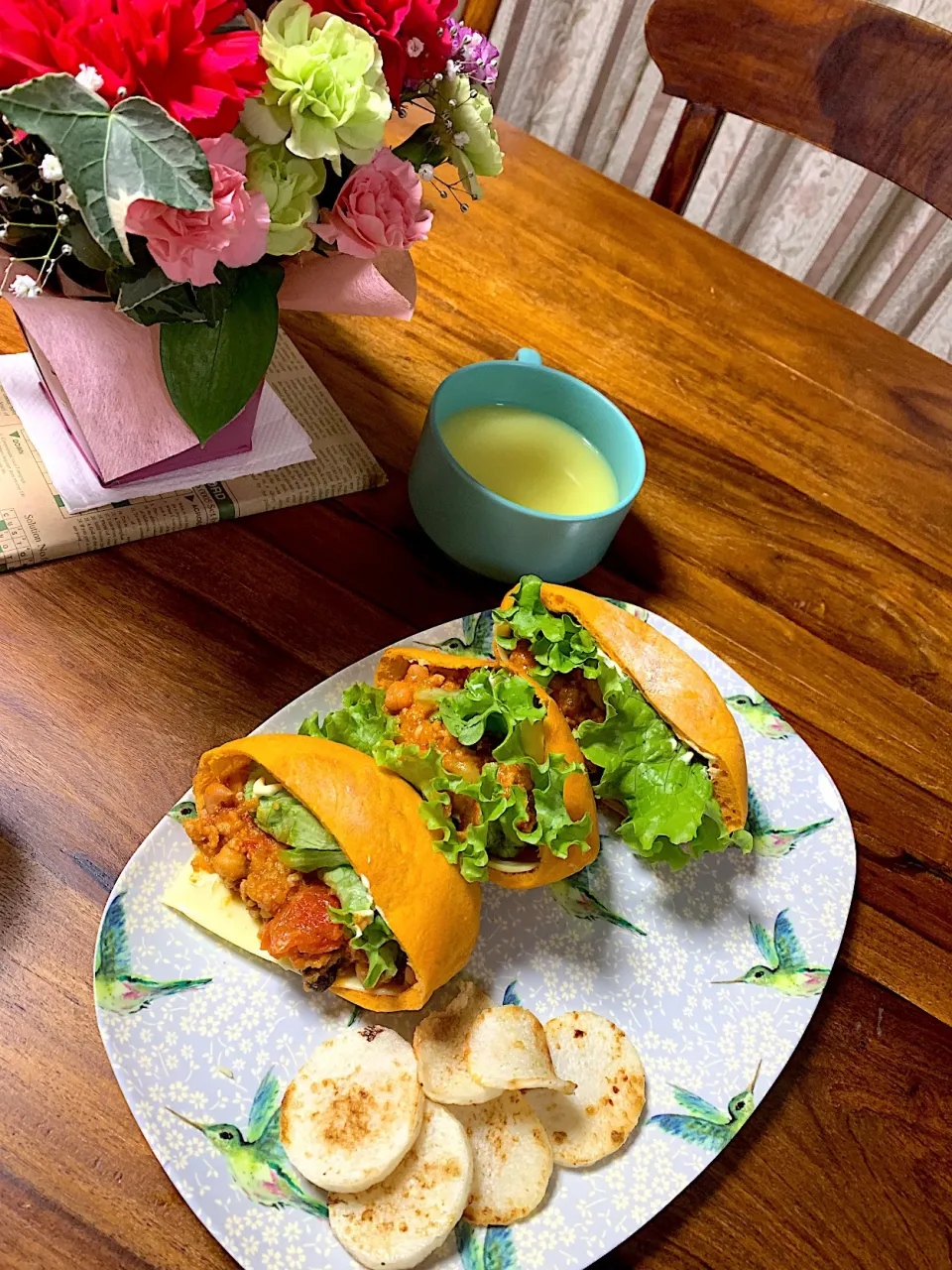 Snapdishの料理写真:ピタパンサンド🥙|みきさん