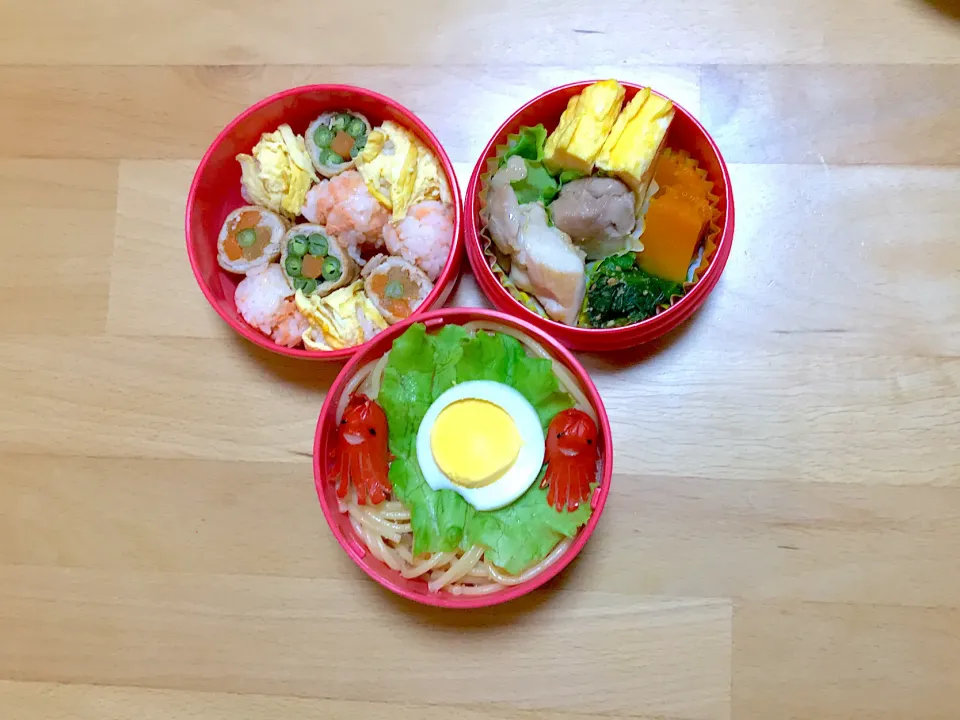 Snapdishの料理写真:遠足☆お弁当☆パスタ弁当|おにぎりさん