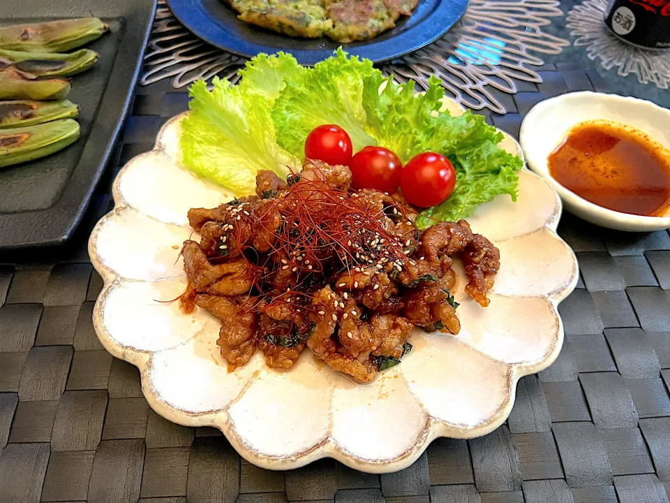 豚の竜田揚げの味付けが薄かったので、油淋鶏ではなく油淋豚に変更😆|yokoさん