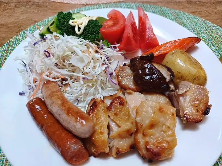 鳥もも肉の西京焼きなどワンプレート夕食|ぱいんてーるさん