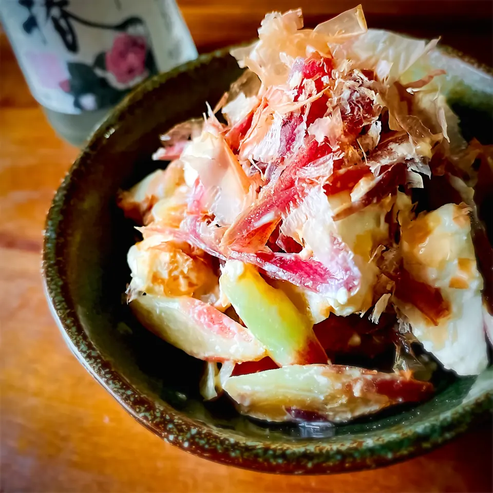 みょうがとクリームチーズのおかか醤油和え🍶|にゃんぺこさん