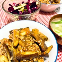 Snapdishの料理写真:麻婆茄子丼を作りました！甜麺醤と豆板醤を合わせると甘辛に仕上がるので、辛いものが苦手な人でも美味しく食べられると思います。|アッキーさん