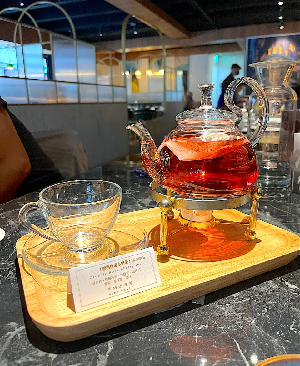 Organic rose cherry tea|skyblueさん