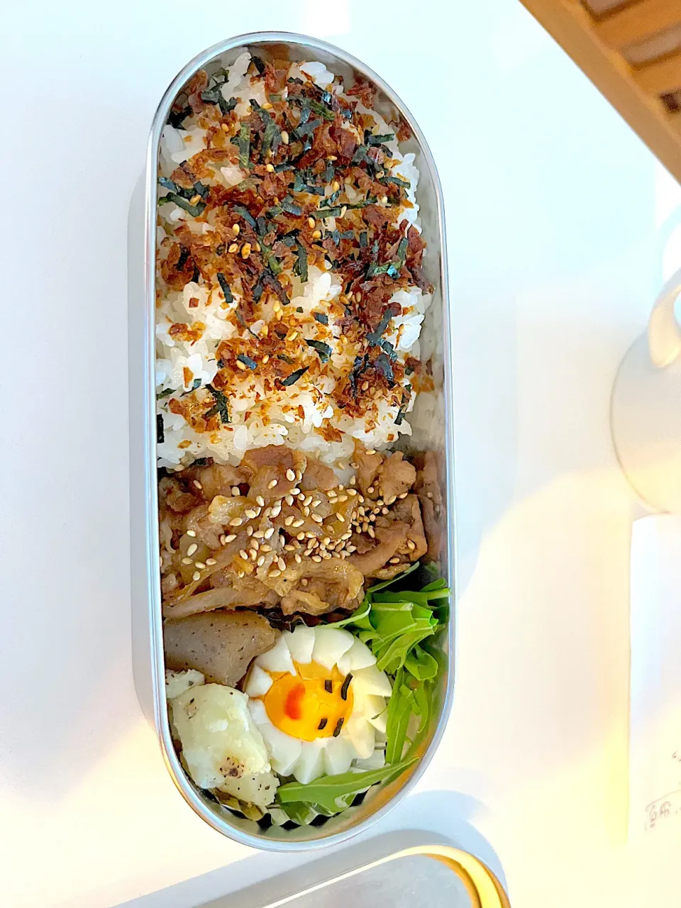 Snapdishの料理写真:豚こま生姜焼き弁当　たまご妖精|ひなこさん