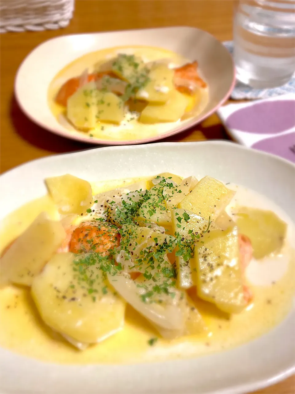 サーモンのクリーム煮😋|花🍀さん