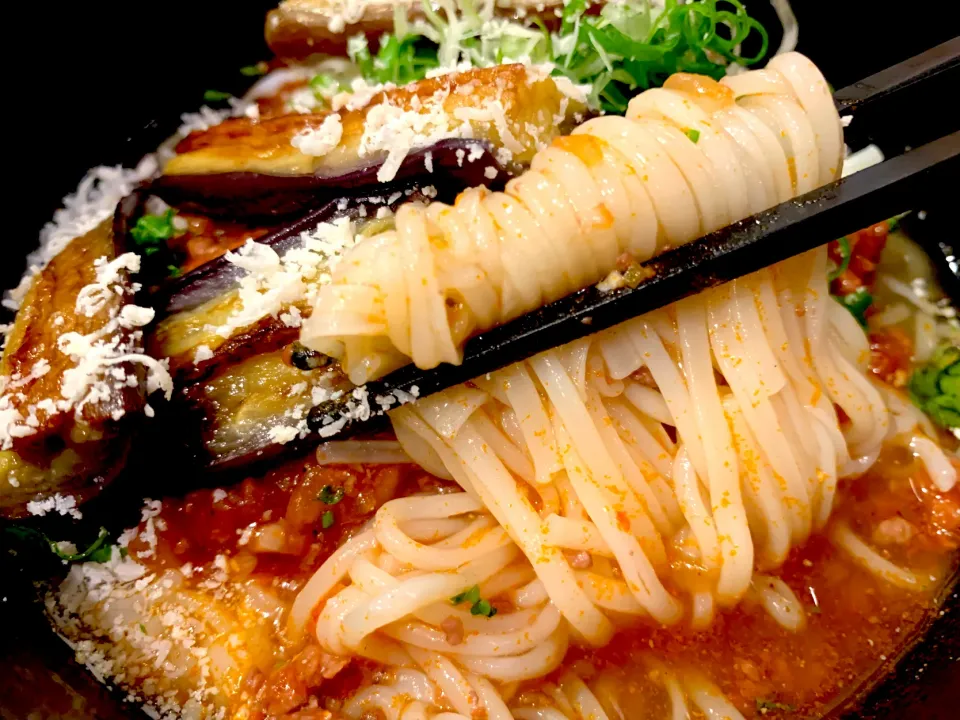 揚げ茄子のボロネーゼそうめん|半田手延べそうめんの店 阿波や壱兆さん