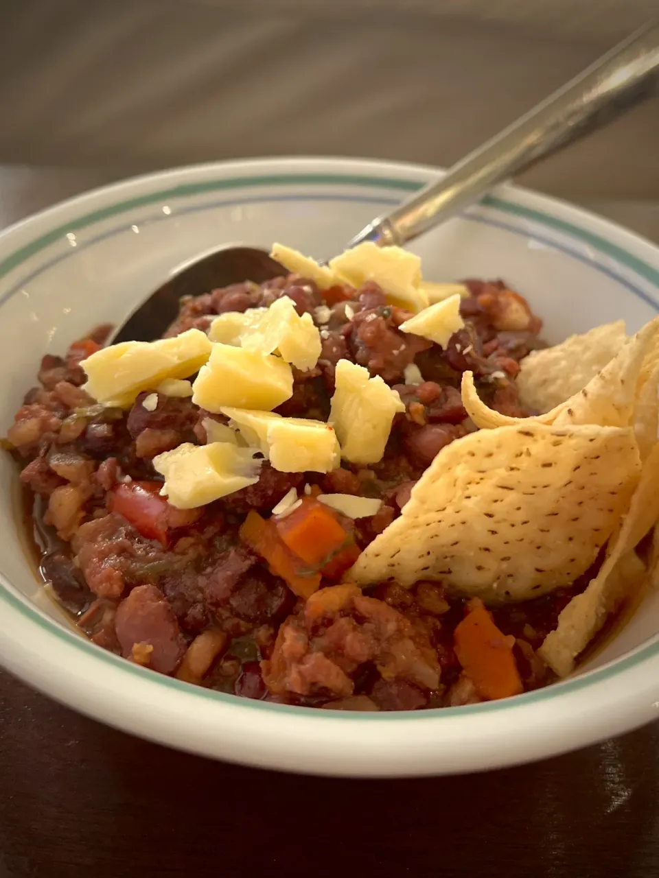 Adzuki bean chili with ground chicken and  aged cheddar cheese|Laki Maikaʻiさん