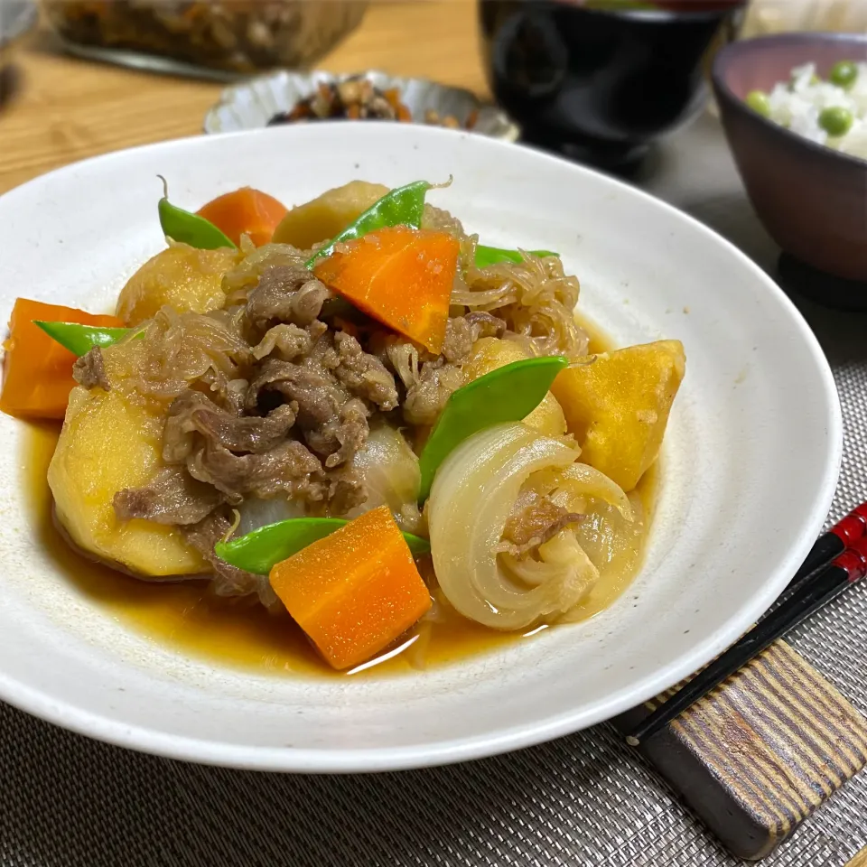 水無し出汁要らず、甘酒と味醂、醤油のみで絶品肉じゃが💓💓|sakurakoさん