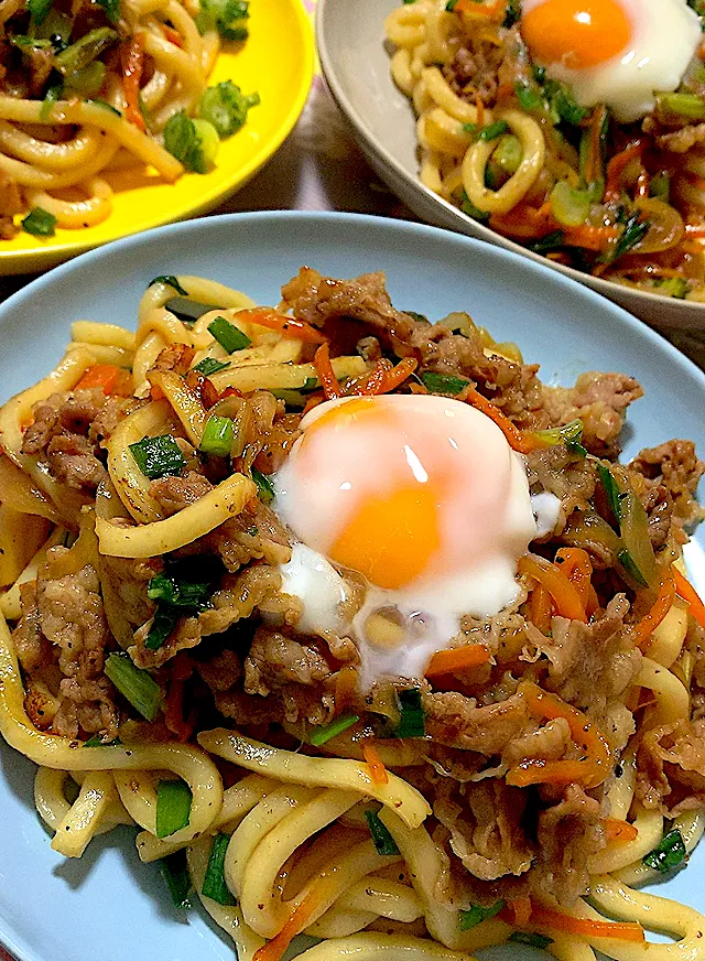 牛ねぎ焼きうどん♬|panchiさん