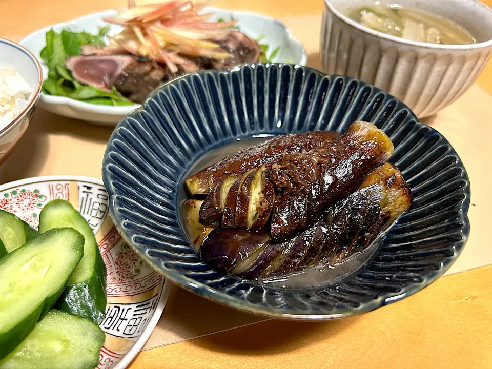 茄子の煮浸し|かなっぺさん