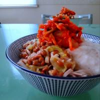 とろろ＆納豆withキムチ❗