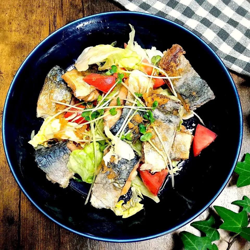 パリっとジュシー😋
揚げサバの香味だれ🐟|とまと🍅さん