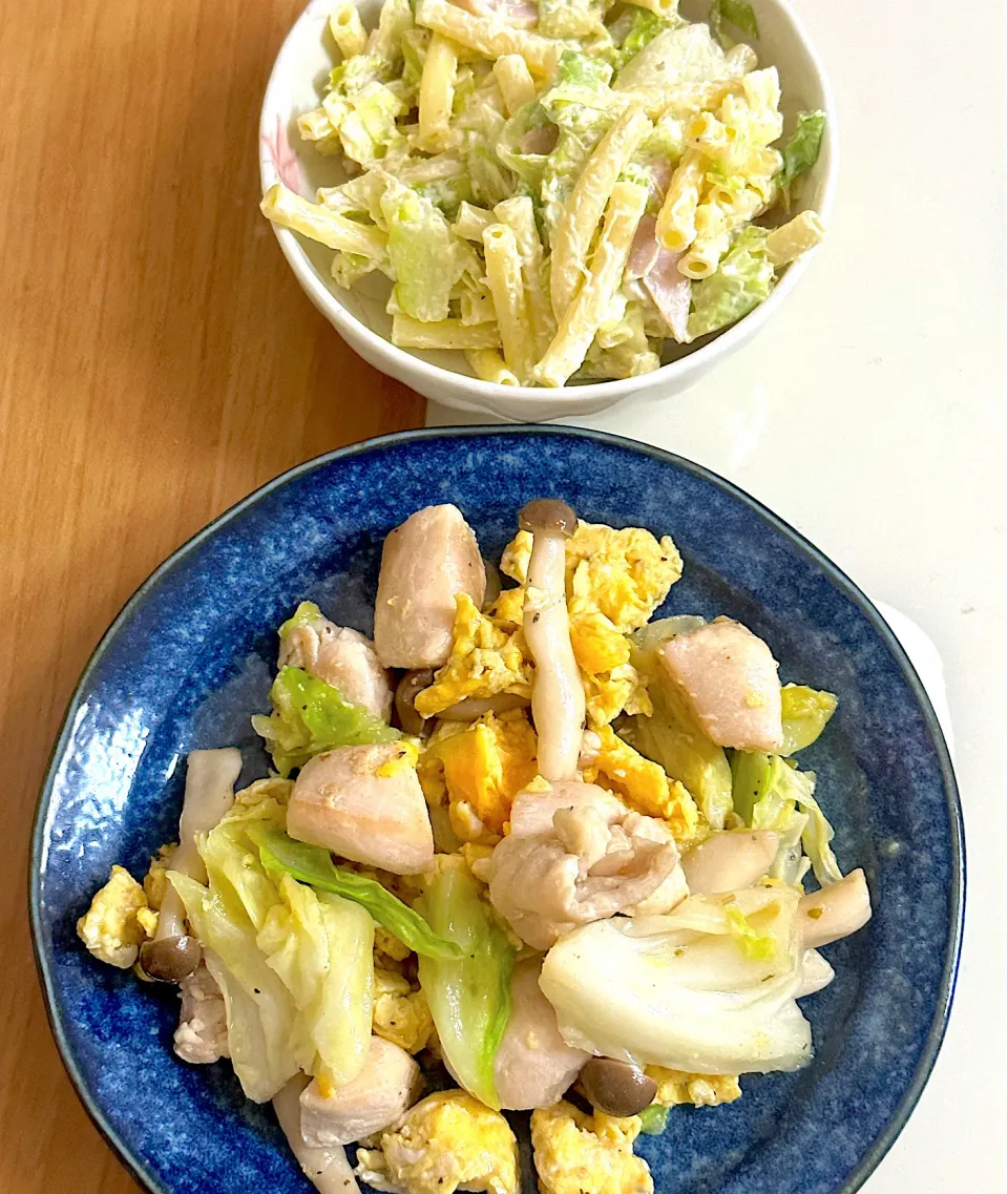 鶏肉と卵と野菜のバジルソース炒め献立|besさん