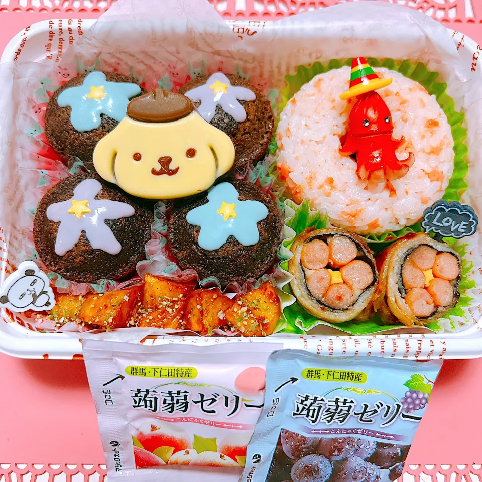 デコプチケーキとおにぎりングお弁当🍱|miyurumoさん