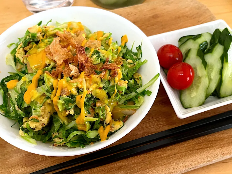 お昼ご飯。肉なくても美味しい😋|R-Kさん