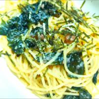 たらことワカメのパスタ