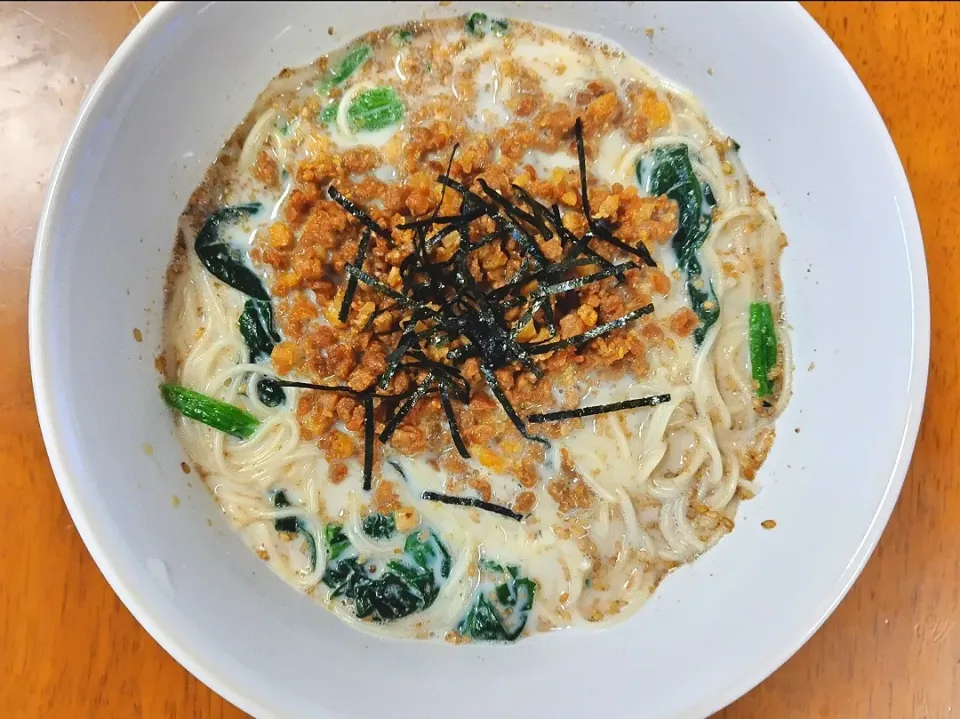 Snapdishの料理写真:2023 0518　大豆のお肉で肉味噌担々麺|いもこ。さん