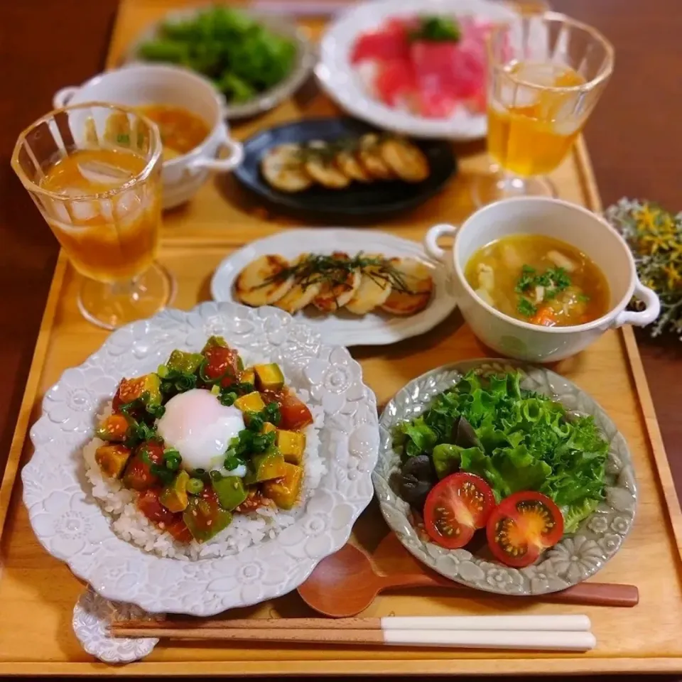 Snapdishの料理写真:まぐろのポキ丼|こだしーさん