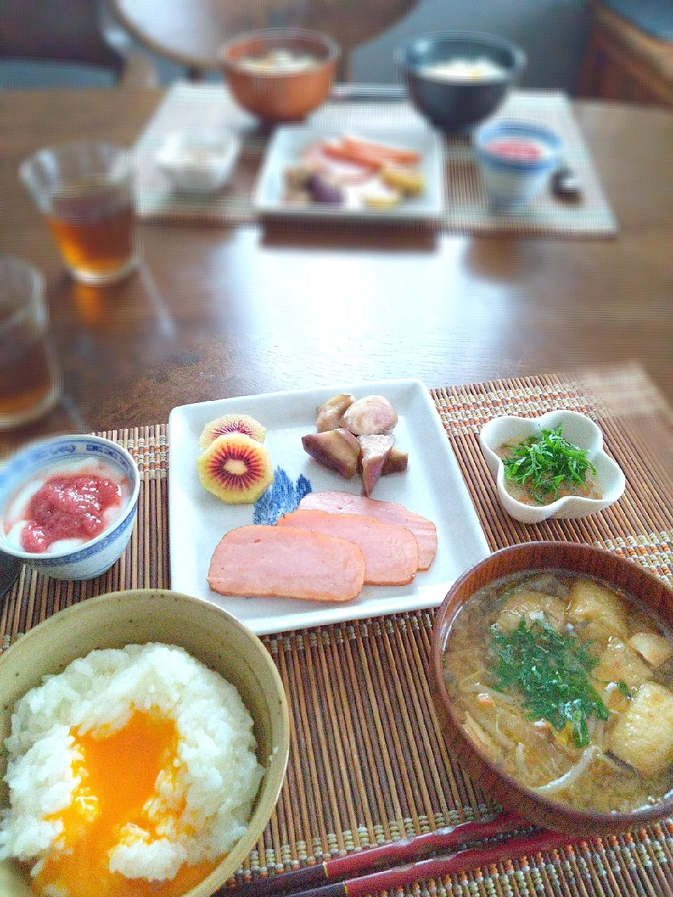 朝ごはん☁！|まめころさん