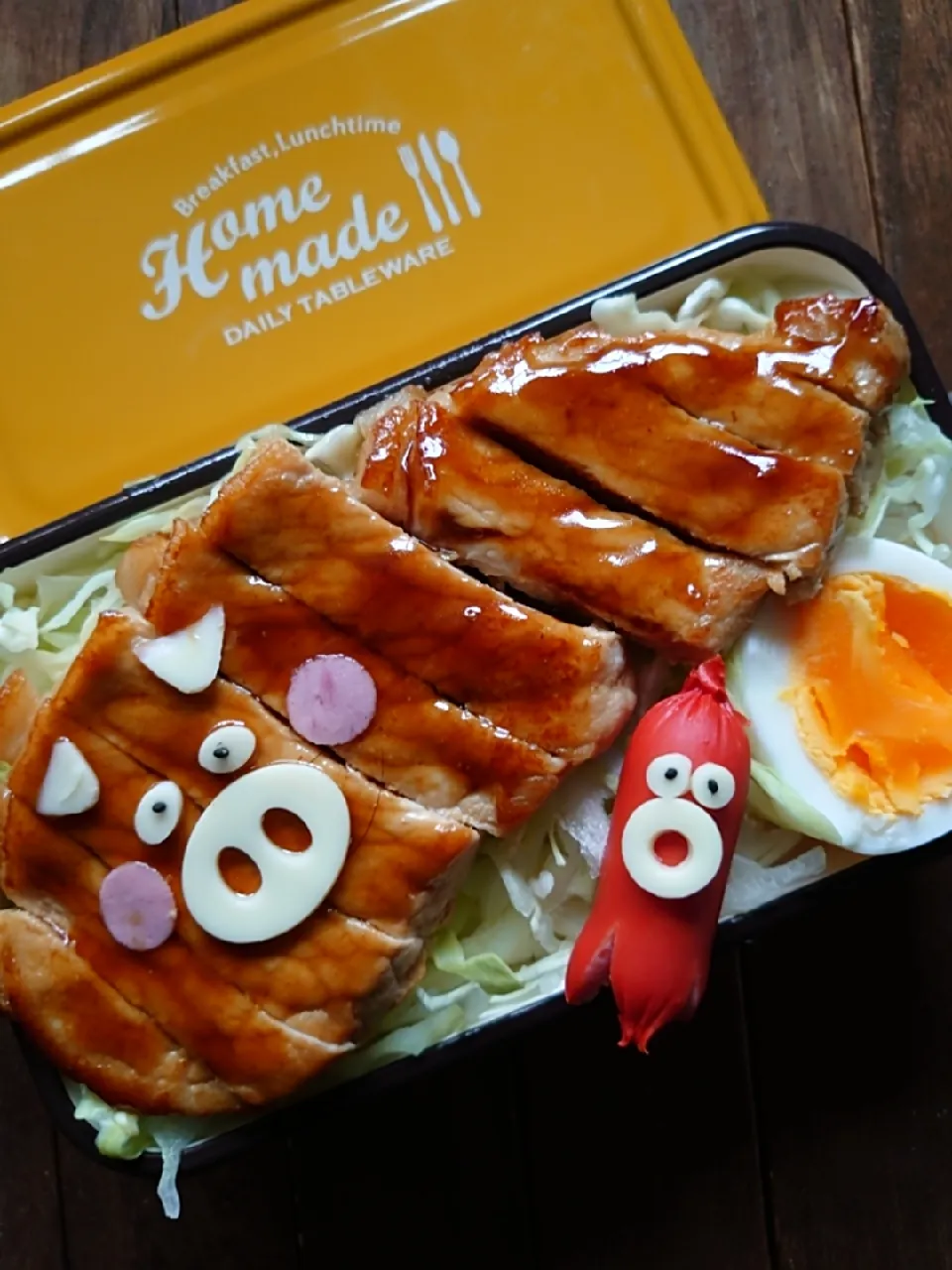 漢の…自分用🍱テリッテリのトンテキ弁当|ᵏᵒᵘさん