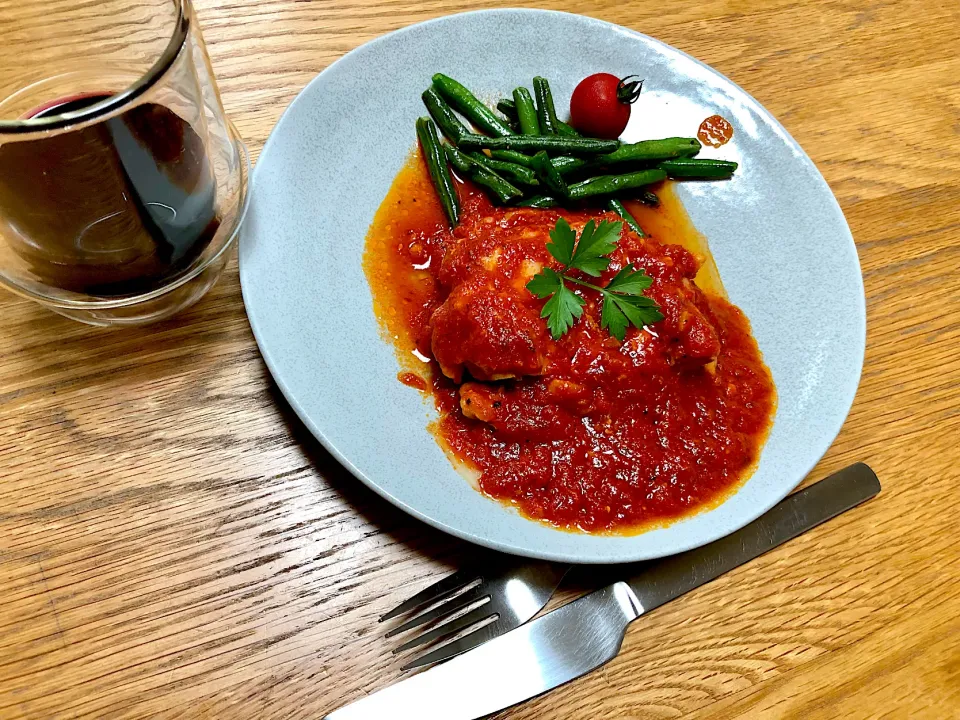 鶏もも肉のトマトソース煮込み|Makiさん