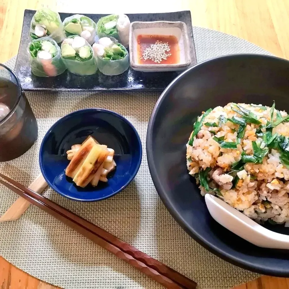 炒飯と生春巻き|みきやんさん