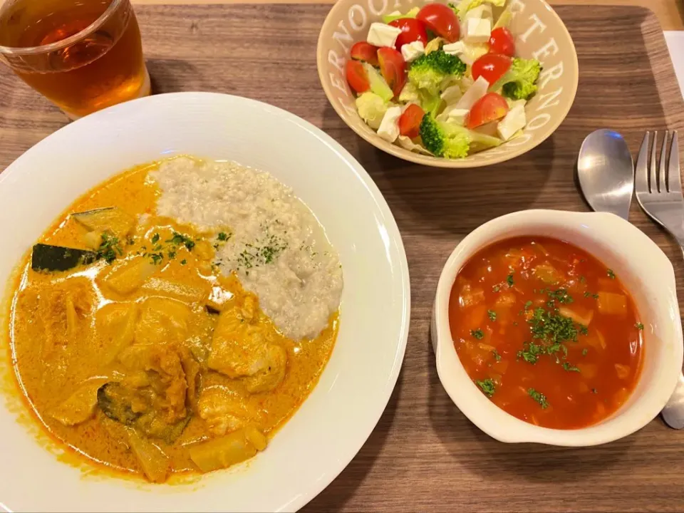 レッドカレー定食🍛|おーささん